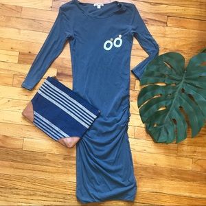 James Perse Cotton Jersey Ruched Dress